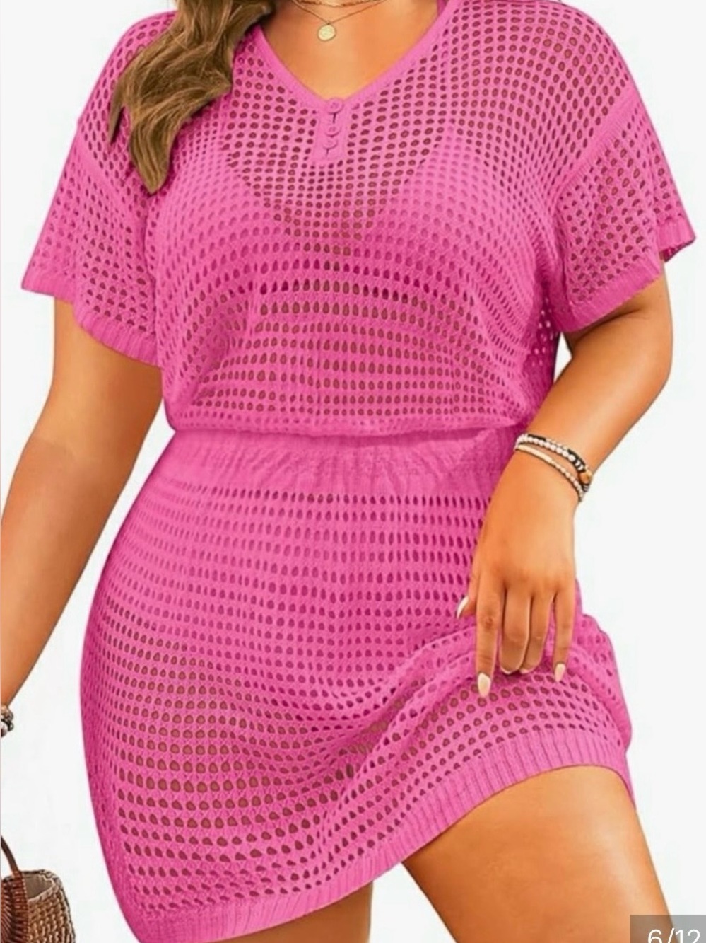 Aqua Eve Plus Size Crochet Bathing Suit Coverups